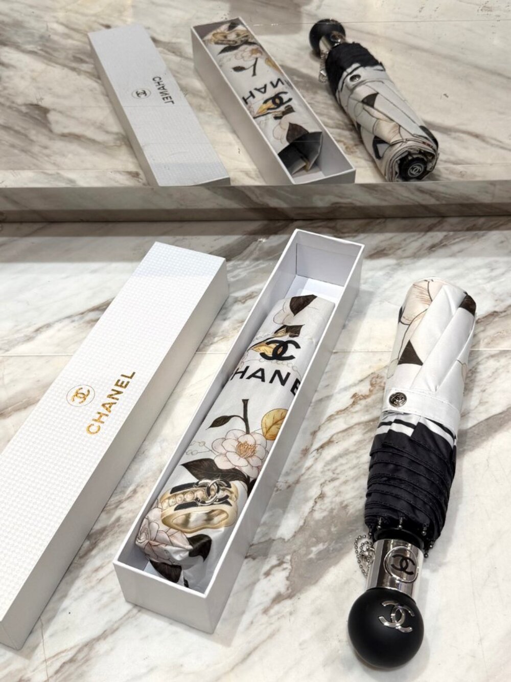 🔥🔥Chanel three-fold automatic folding umbrella - Picture 4 of 9